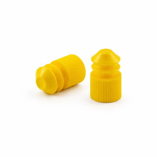 Korok PE karbovaný do skúmaviek 12 mm žltý – balenie 500 ks