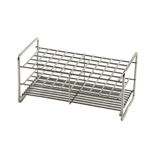 Stojan na skúmavky priemer 20 mm, 24 miest (3x8), nerezová oceľ, autoklávovateľný