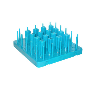 Porta provette Falcon tipo Riccio, 50 posti da 15 ml e 25 posti da 50 ml – PP, autoclavabile