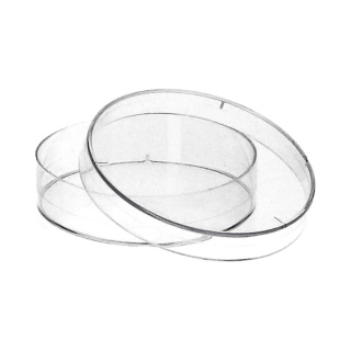 Petriho misky plastové PS 55 x 14 mm vetrané, sterilné, 15 ks