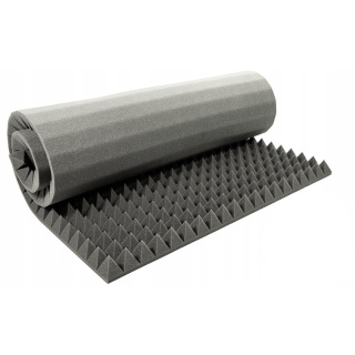 Schiuma acustica fonoisolante PIRAMIDE 60mm 200x100cm senza colla ignifuga