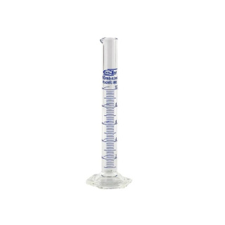 Odmerný valec sklenený 10 ml, modrá stupnica, trieda B