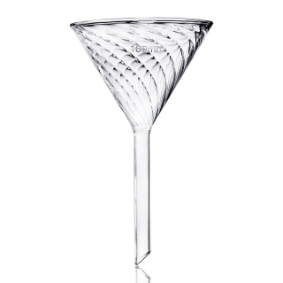 Laboratorium glazen trechter met groeven voor snelle filtratie, diameter 100 mm – BORO 3.3