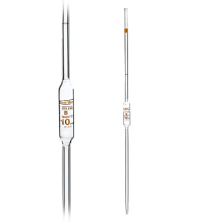 Pipetta monouso, 25 ml, classe B, scala marrone