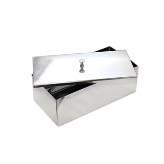 Tavička din oțel inoxidabil 18-8 cu capac, 200×100×50 mm – de laborator
