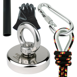 Sada na magnetický rybolov s neodymovým magnetom 110 kg, N52, lano 25 m
