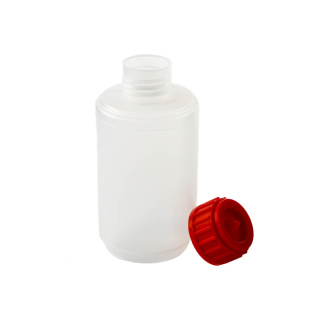Fľaša 100ml LDPE a červené viečko
