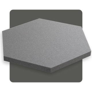 Akustický panel šestiúhelník šedý 50x50 cm tloušťka 3cm hexagon