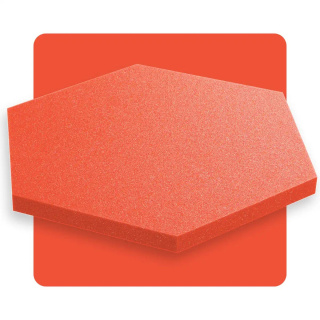 Akustikpaneel Sechseck wassermelone 50x50 cm Dicke 3 cm Hexagon