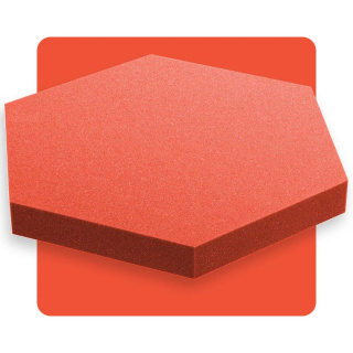 Akustikpaneel Sechseck wassermelone 50x50 cm Dicke 5 cm Hexagon