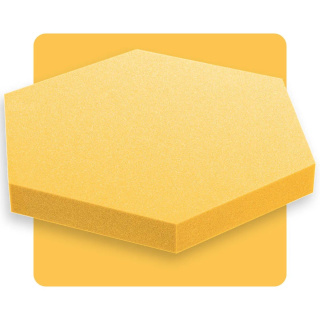 Akusztikus panel hatszög banánsárga 50x50 cm vastagság 5 cm hexagon