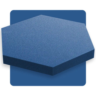 Pannello acustico esagonale blu zaffiro 50x50 cm spessore 5 cm hexagon