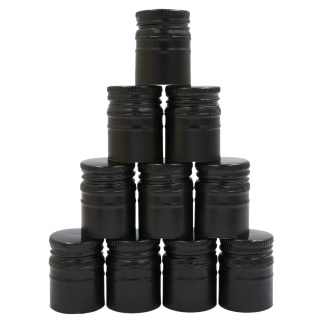 Aluminium-Schraubverschluss 28/40 mm schwarz 50 Stück lang