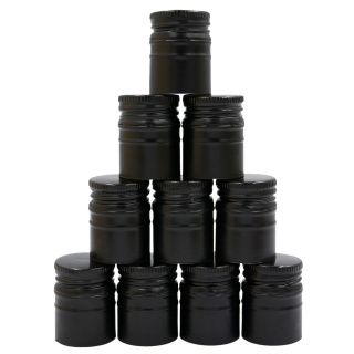 Hliníkový skrutkovací uzáver 30/44 mm 50ks čierny dlhý