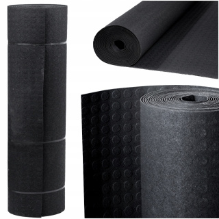 Rutschfeste Gummimatte 3 mm, genoppte Punkte, Breite 120 x 10 cm