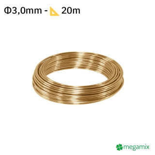 Sárgaréz drót Φ3,0mm 20m