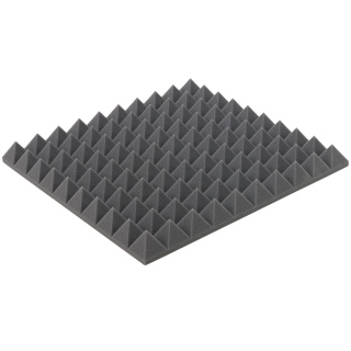 Panou acustic gri PIRAMIDĂ 50x50 cm grosime 5cm