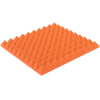 Pannello acustico arancione PIRAMIDE 50x50 cm spessore 5cm