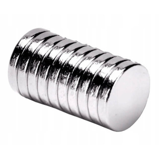 Magnete cilindrico in neodimio forte 10x1mm 10pz