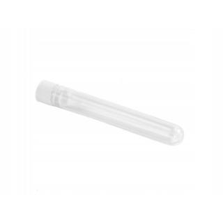 Provetta PS 13x100mm con tappo bianco 50 pezzi