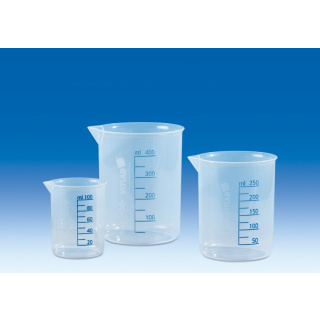 Becher di laboratorio PP 10 ml con scala blu VITLAB