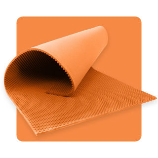 Akustický panel pena VLNY 200×100 cm 4 cm oranžový
