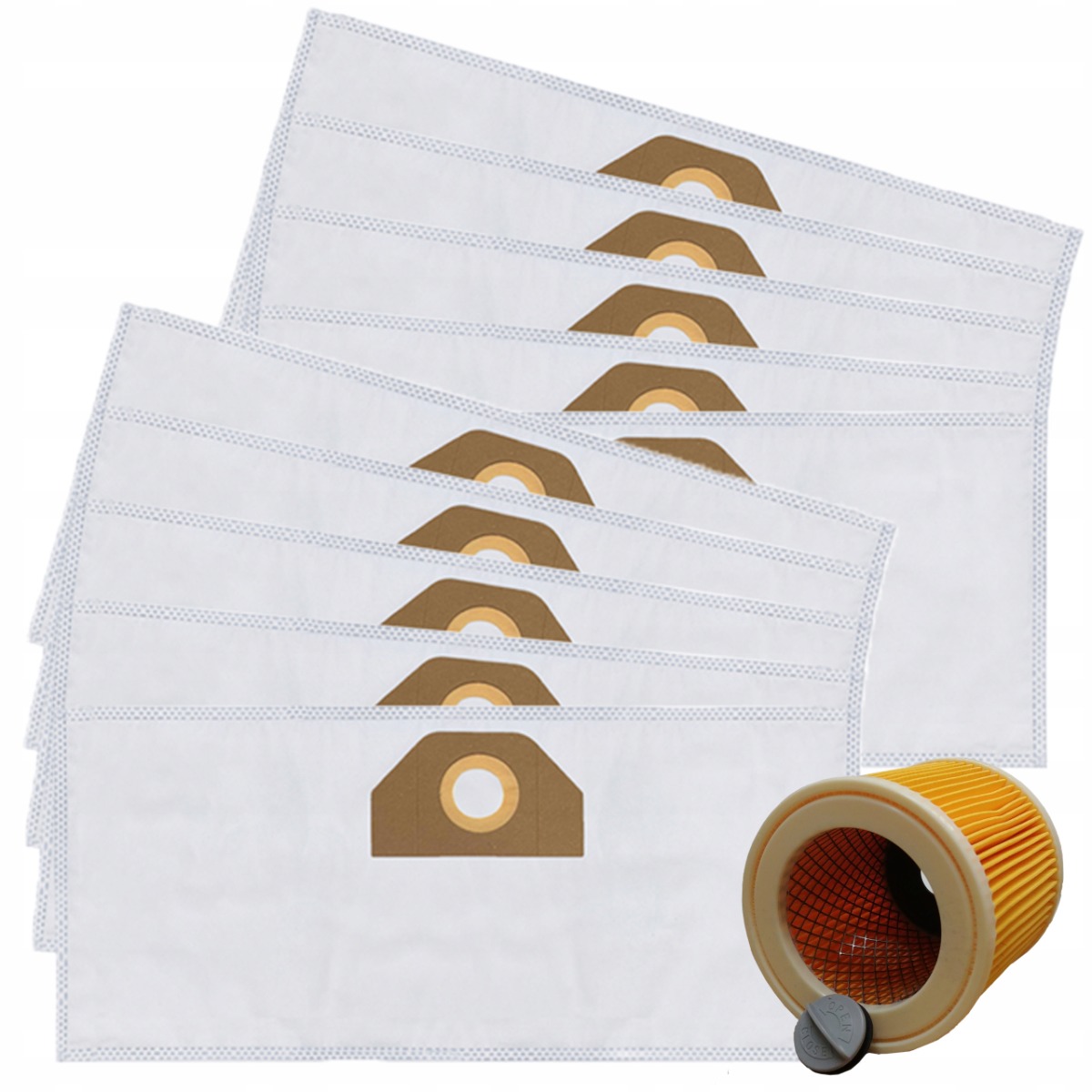 Sacchetti filtro sintetici Kärcher per aspirapolvere WD3 SE4001 10 pezzi + 1 filtro megamix.sk