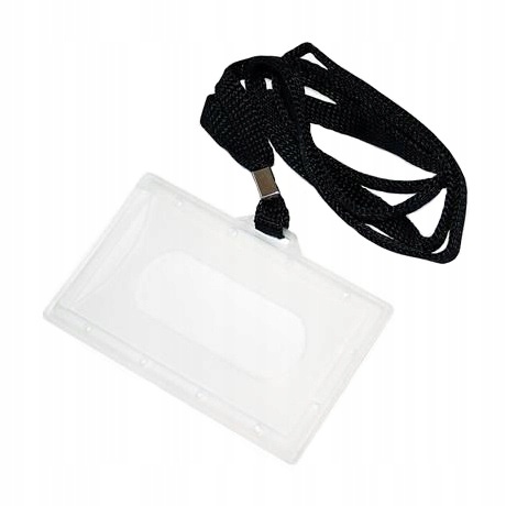 hoesje voor plastic kaarten visitekaartjes naamschild met koord 9x6cm megamix.sk