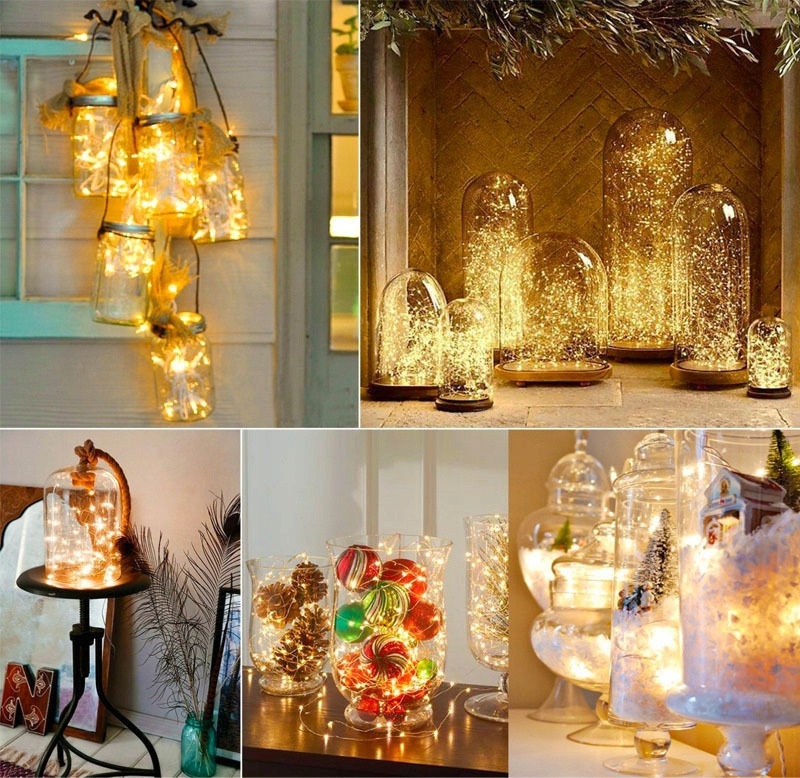 Filo luminoso con 20 lampade LED a batteria, luce calda bianca megamix.sk
